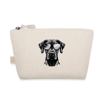 Great Dane Hund Hipster Cool Party - Bio-Täschchen - Natur - Vorne