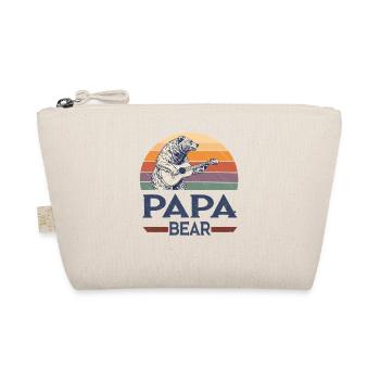 Papa Bear – Retro Design for Bear Lovers - Organic Pouch - nature - Front