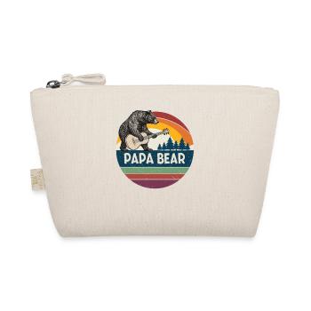 Papa Bear – Retro Design for Bear Lovers - Organic Pouch - nature - Front