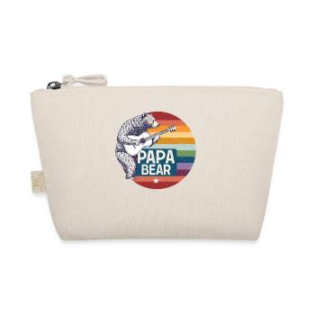 Papa Bear – Retro Design for Bear Lovers - Organic Pouch - nature - Front