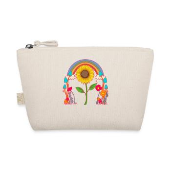 Sunflower Nature Flower Rainbow - Organic Pouch - nature - Front