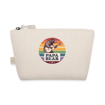 Papa Bear – Retro Design for Bear Lovers - Organic Pouch - nature - Front