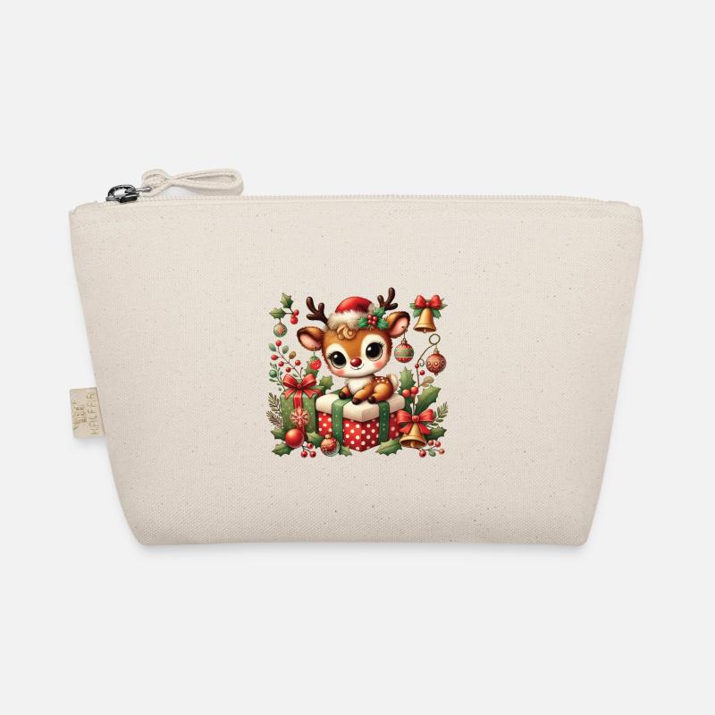 Mignon renne avec décoration de Noël Trousse biologique