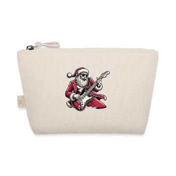 Rocking Santa Claus with electric guitar - Organic Pouch - nature - Front