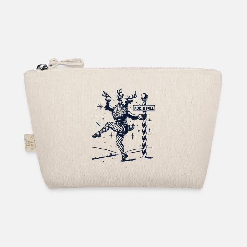 Funny Pole Dance Reindeer Christmas Organic Pouch
