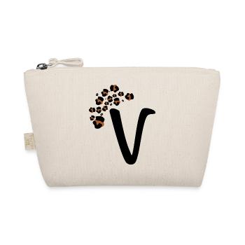 Lettre v motifs léopard - Trousse biologique - nature - Devant