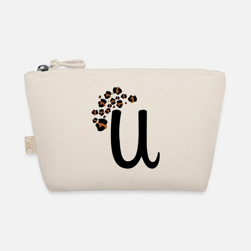 Letter u leopard print Organic Pouch