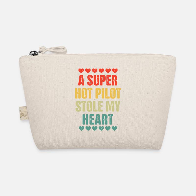 Retro Vintage Pilot Valentines Day Gift Organic Pouch