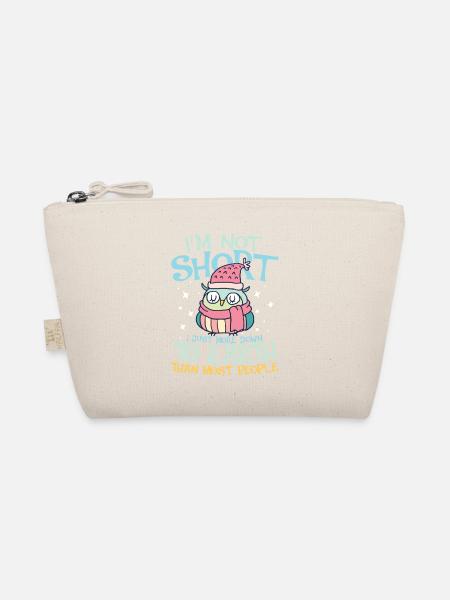 i m not short i m just more down to earth owl - Bio-Täschchen - Natur