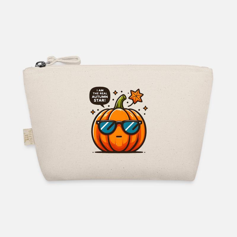 Autumn star: pumpkin with sunglasses Organic Pouch