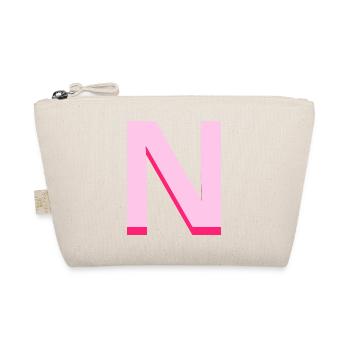 Pop und moderner rosa Buchstabe n - Bio-Täschchen - Natur - Vorne