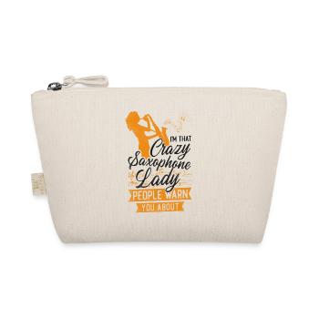 Saxophones I'm That Crazy Saxophones - Organic Pouch - nature - Front