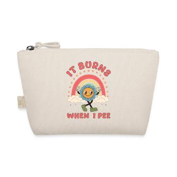 Funny saying "It Burns when I Pee"! - Organic Pouch - nature - Front