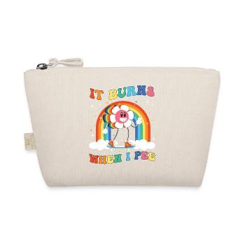 Funny saying "It Burns when I Pee"! - Organic Pouch - nature - Front