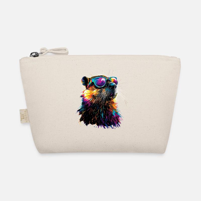 Beaver Motif Beaver Whisperer Rodents Cute Beaver Organic Pouch