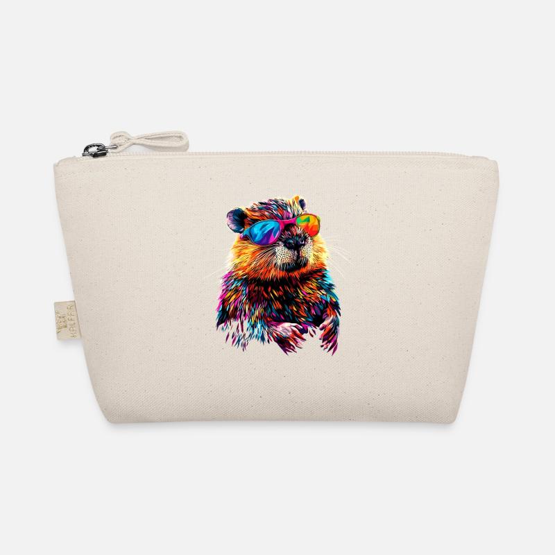 Beaver Motif Beaver Whisperer Rodents Cute Beaver Organic Pouch
