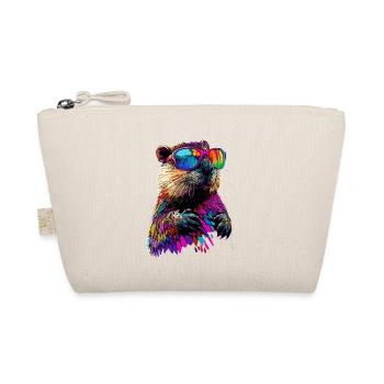 Castor Motif Castor Chuchoter Rongeurs Mignon Castor - Trousse biologique - nature - Devant