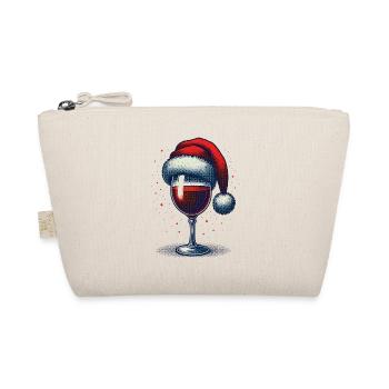 Motif de verre à vin de Noël festif - Trousse biologique - nature - Devant