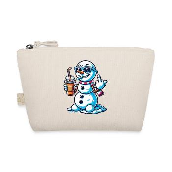 Bonhomme de neige cool avec doigt d’honneur - Trousse biologique - nature - Devant