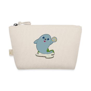 Seal Volleyball Player Volleyball - Organic Pouch - nature - Front