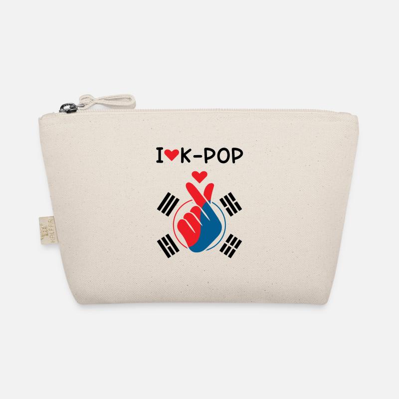 I Love K-Pop Fingerheart Flag Organic Pouch