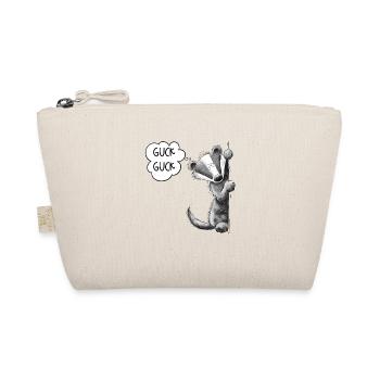 Look Look blaireau dessin animé motif animal des bois - Trousse biologique - nature - Devant