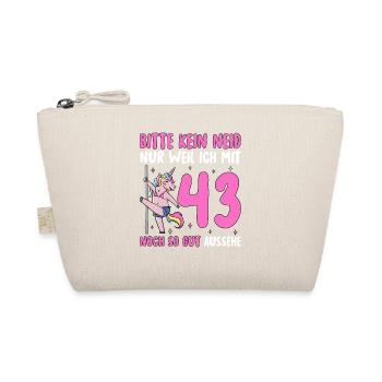 Please No Envy 43 Birthday - Organic Pouch - nature - Front