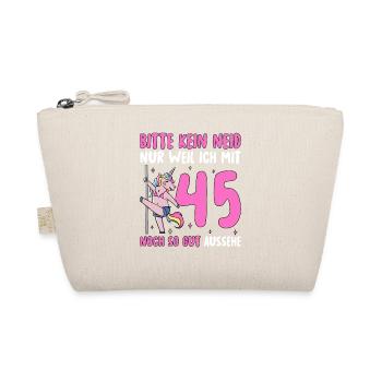 Please No Envy 45 Birthday - Organic Pouch - nature - Front
