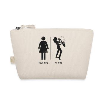 Saxophones Your Wife My Wife - Organic Pouch - nature - Front