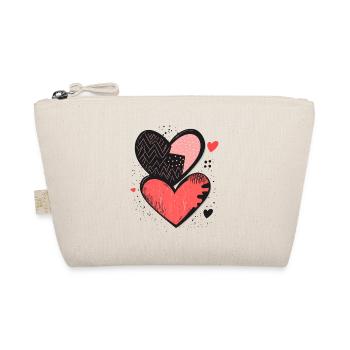 Saint-Valentin Amour Coeurs Coeur Motif Cadeau - Trousse biologique - nature - Devant