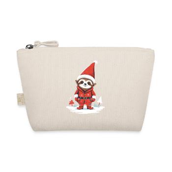Lazy Santa Claus Sloth Illustration - Organic Pouch - nature - Front