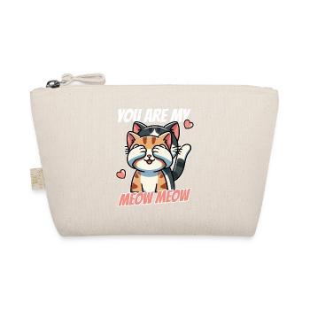 You Are My Meow Meow, Süße Katzen Valentinstagstag - Bio-Täschchen - Natur - Vorne