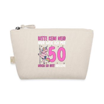 Please No Envy 50 Birthday - Organic Pouch - nature - Front