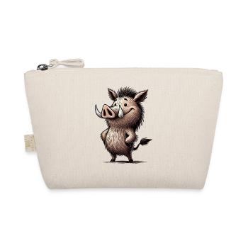 Wild Boar Cartoon Forest Animal - Bio-Täschchen - Natur - Vorne