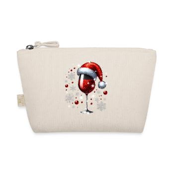 Weihnachten Rotwein Weinliebhaber Santa Geschenk - Bio-Täschchen - Natur - Vorne