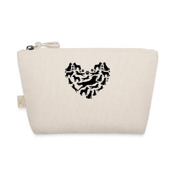 Border Collie Heart Border Collie Paws - Organic Pouch - nature - Front