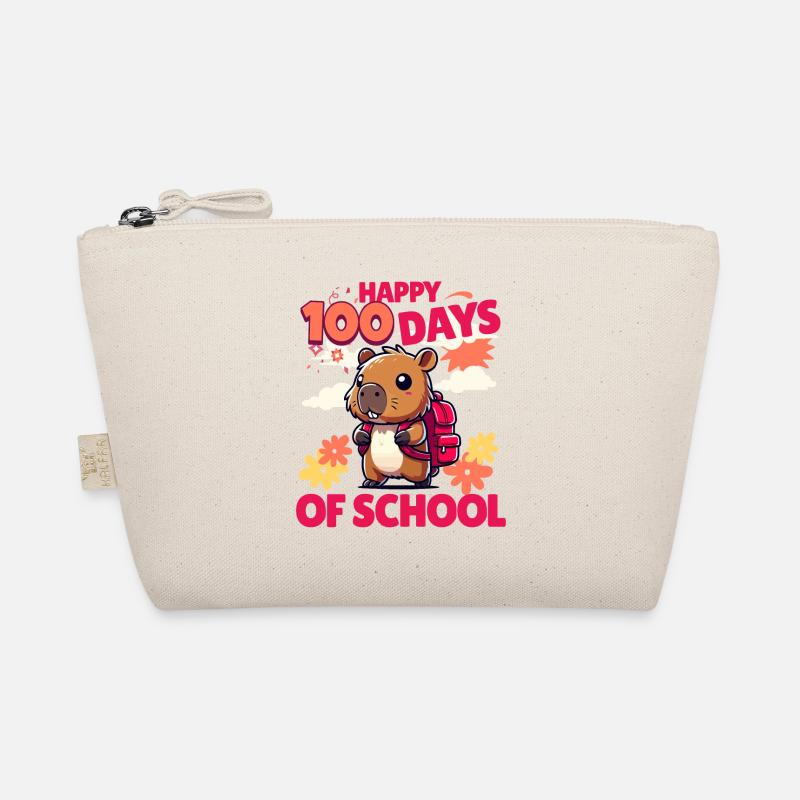 100 jours d’école – Cute Capybara Design Trousse biologique