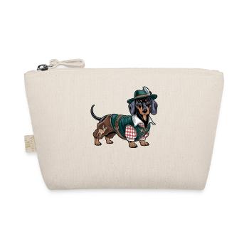Bavarian Dachshund Red White Shirt Traditional Costume Bavaria - Organic Pouch - nature - Front