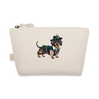 Bavarian Dachshund Red White Shirt Traditional Costume Bavaria - Organic Pouch - nature - Front