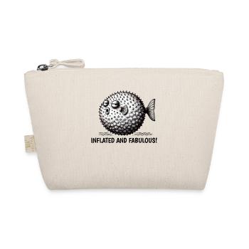 Inflated and Fabulous Pufferfish Humor Design - Organic Pouch - nature - Front