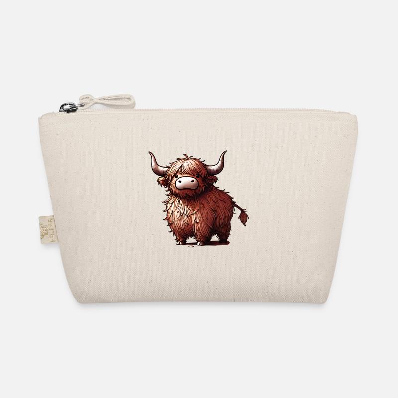Charming Highland Cattle Rustic Animal Design Bio-Täschchen