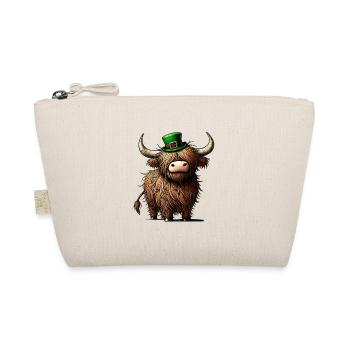 Irish Highland Cow Rustic St. Patrick's Day Design - Bio-Täschchen - Natur - Vorne