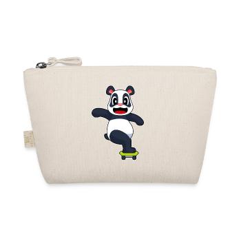 Panda Skater Skateboard - Bio-Täschchen - Natur - Vorne