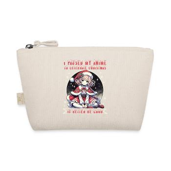 Kawaii Anime Break for Christmas Celebrations Motif - Organic Pouch - nature - Front