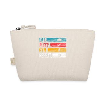 Eat Sleep Gym Repeat für Fitness Sport - Bio-Täschchen - Natur - Vorne