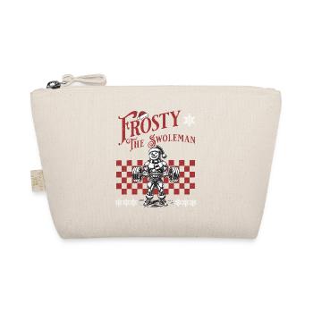 Frosty the swoleman Christmas Fun Fitness Design - Organic Pouch - nature - Front