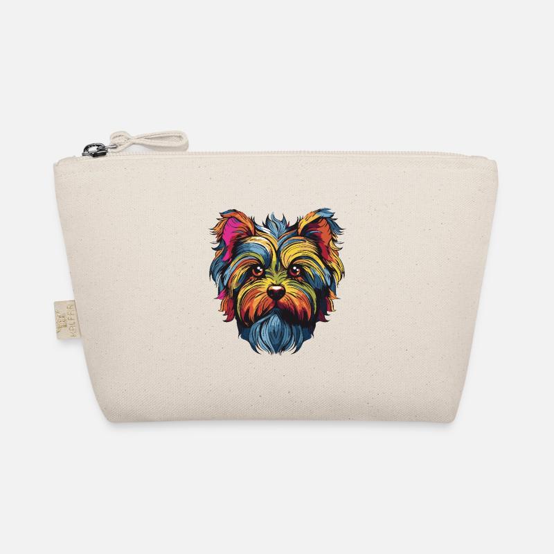 Yorkshire Terrier Hund Porträt - Bio-Täschchen - Natur