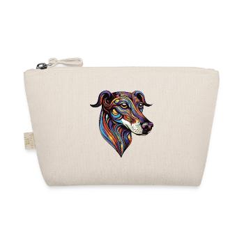Greyhound Hund Porträt - Bio-Täschchen - Natur - Vorne