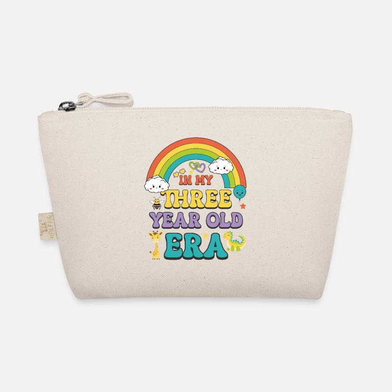 In My Three Year Old Era 3rd Birthday Girl Boy Organic Pouch