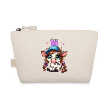 Cow Calf Cute Basketball Cap Glitter Anime - Organic Pouch - nature - Front